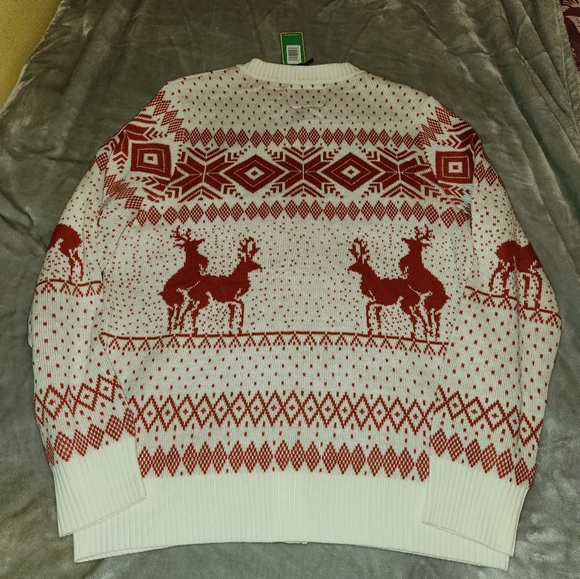 BEST EVER CHRISTMAS SWEATER.  SHAGGING REINDEER. Unisex - Picture 4 of 4